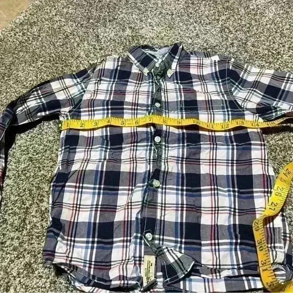 L.O.G.G. H&M Boys Button Down Shirt Plaid Multi-Color Youth Sz 6-7Y America - Picture 3 of 8